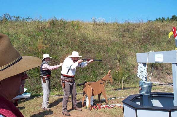 Shooting rifle at the Northeastern Regional in October 2004.