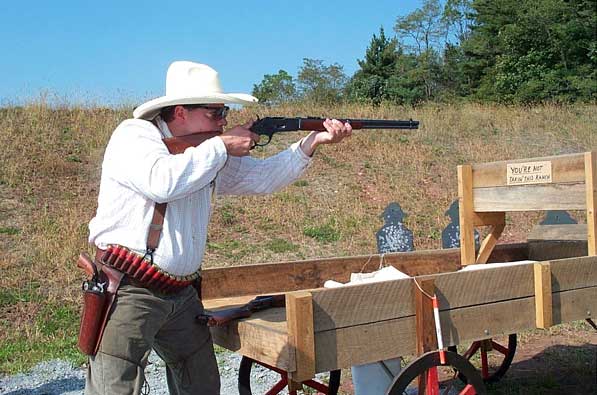 Shooting rifle at the 2004 Northeastern Regional.