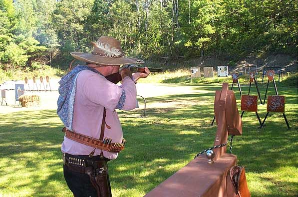 Shooting at the 2004 SASS Maine State Championships in Falmouth, ME.