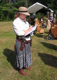 Keeping score at 2005 SASS Maine State Championships.