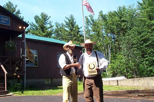Paden Lead with his trophy for winning the 2005 SASS NH/VT State Modern Championship.