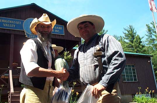 Smokey Sue at the 2005 SASS NH/VT State Championships winning Speed Pistol, Speed Shotgun and Stage Zero.