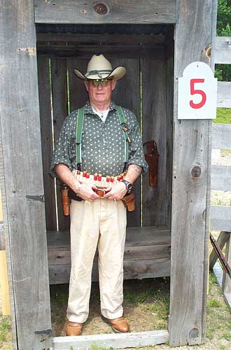 In the privy at the 2005 Flat Gap Jack Cowboy Shootout.