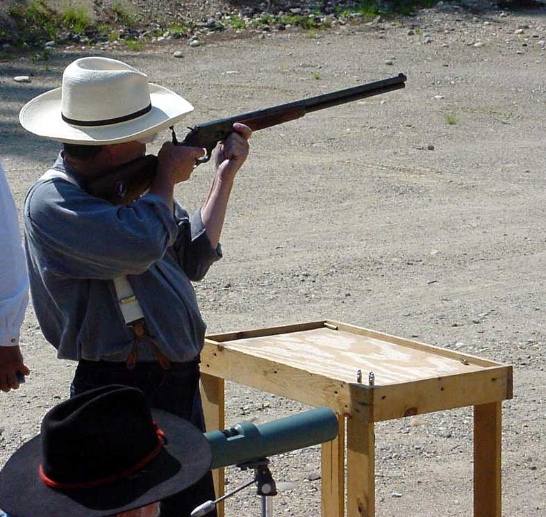 Dead Head shooting the Long Range Rifle event.