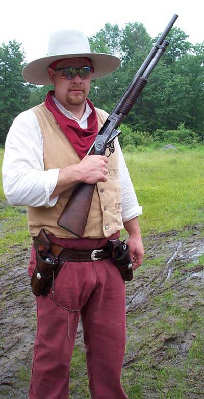 Jake Mountain at Flat Gap Jack Cowboy Shoot-Out at Kinnicum Fish and Game Club in Candia, NH in June 2002.