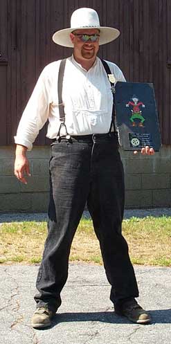 Jake with trophy plaque at NH SASS State Championships in 2002.