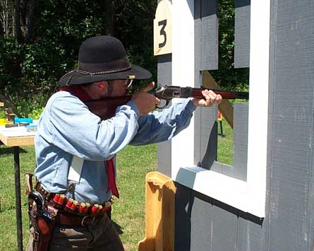 Slowhand with 1873 Winchester at July 2003 Shoot at Falmouth, ME.