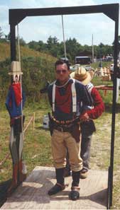 Dead Head being being prepared to be hanged at Keene in July 2003.