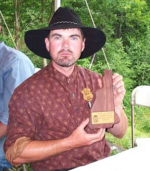 Splinter Jack with his trophy at the 2003 NH State SASS Championships in Keene, NH.
