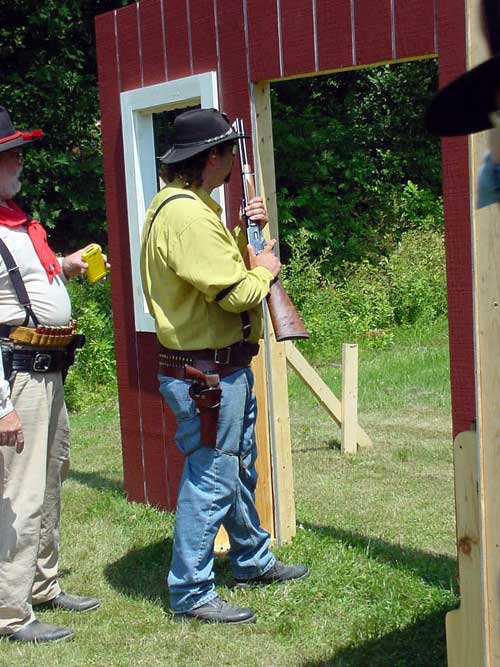 Paden about to start a rifle portion of the July Shoot.