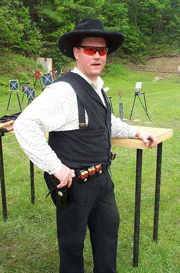 Virgil loaded and ready to shoot at Falmouth, June 2003.