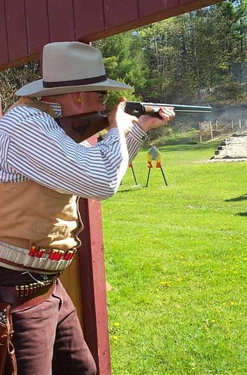 Shooting rifle at Hurricane Valley in May.