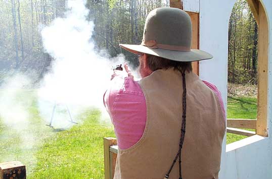 Making smoke at May 2004 HVR Shoot in Falmouth.