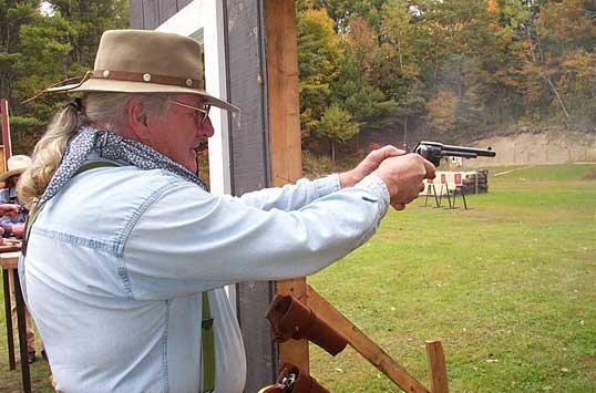 Shooting pistol at October 2003 Outlaws Revenge at Falmouth, ME.