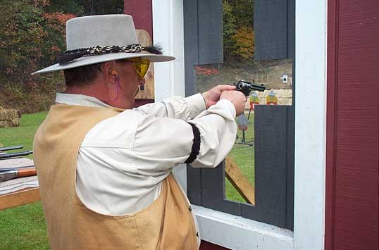Baja Pa shooting pistol at the October 2003 Outlaws Revenge.