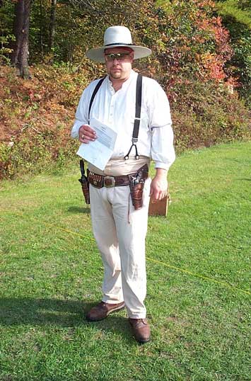 Jake Mountain waiting to read the scenerio - October 2003.