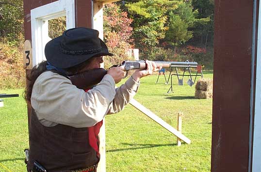 Shooting rifle at 2003 Outlaws Revenge at Falmouth, ME.
