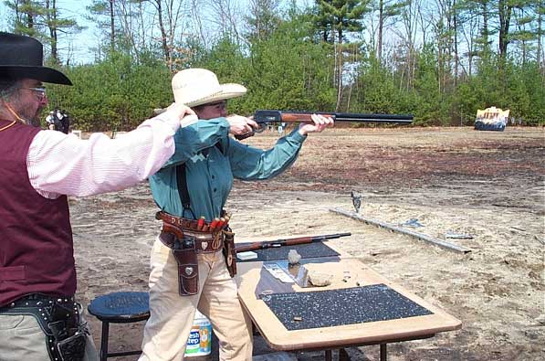 Shooting rifle at Pelham with Mo Hare timing.