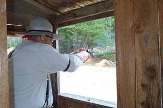 Defending the bank at Pemi Gulch in May 2004.