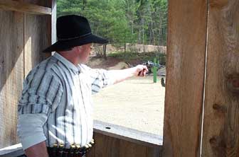 Showing off his double duelist shooting.