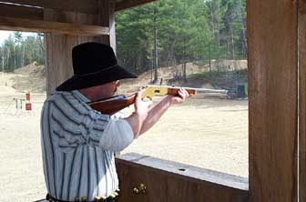 Defending the bank at Pemi Gulch in May 2004.