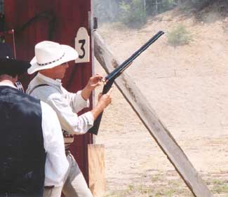 ... unloading the double in a Pemi Gulch shootout.