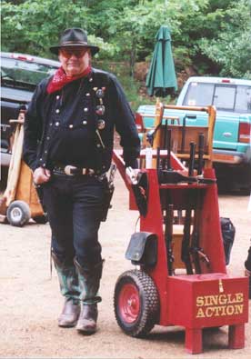 Single Action with his cart at the 2003 Fracas at Pemi Gulch.