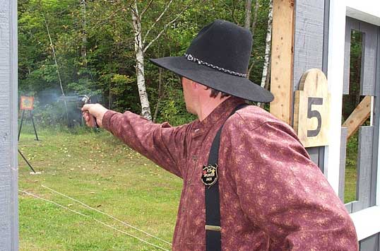 Splinter Jack shooting at 2003 SASS Maine State Championships.