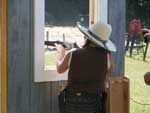 Little Britches shooting rifle at the September Shoot.