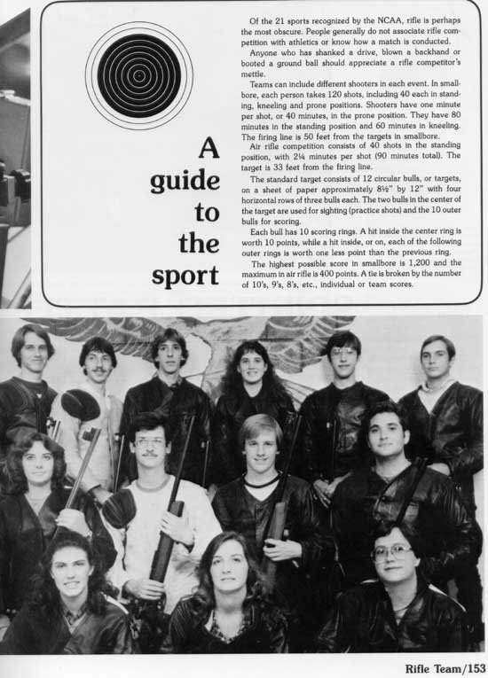 1983 yearbook article on TTU Rifle Team