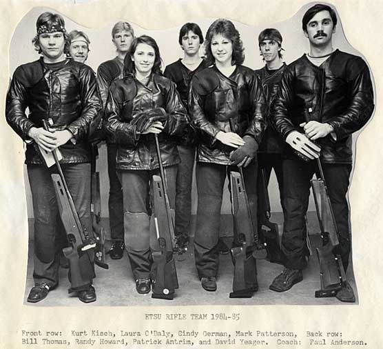 1984-85 ETSU Rifle Team.