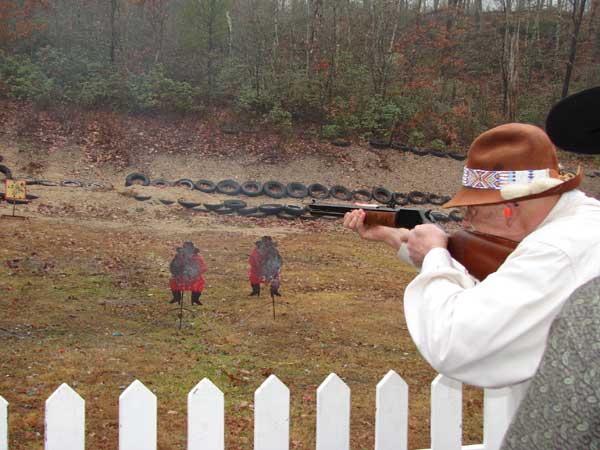 Doc Silverfinger shooting rifle in January 2007.