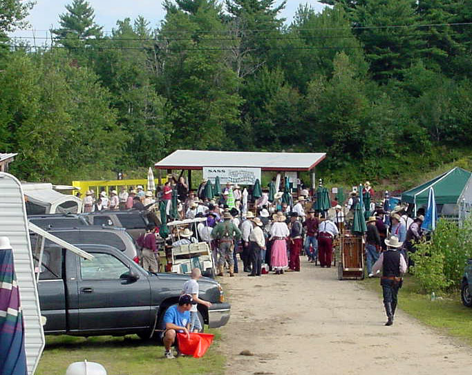 Crowd gathering for Safety Meeting.