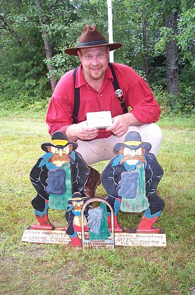 Jake Mountain with his loot.