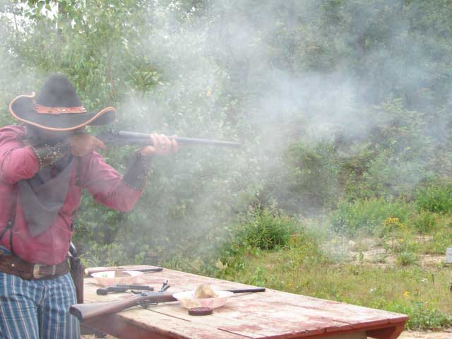 Wylie Harp with shotgun...