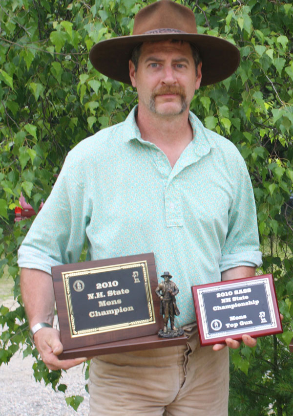 Jimmy with his 2010 SASS NH State Championship trophies.