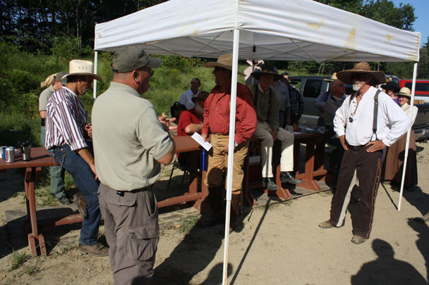 Capt Morgan Rum talking with George Harris, the Director of the Sig Sauer Academy.