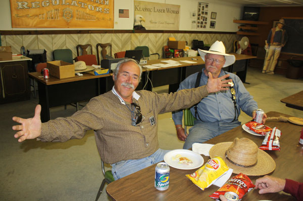 Fly Rod telling a fish story during lunch.