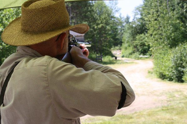 Windjammer shooting offhand with single shot rifle ...