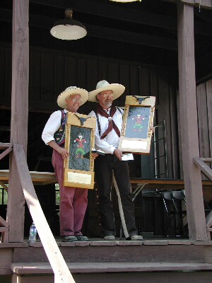 Miss Delaney Belle with Capt. Morgan Rum at Pemi Gulch in July 2002.