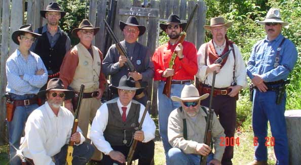 Callous Clyde with Posse 3 at 2004 Flat Gap Jack Cowboy Shootout.