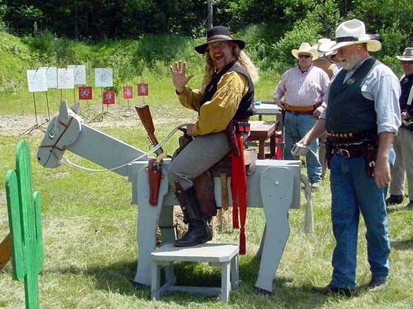 On his horse at Kinnicum.