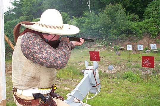 Capt. Morgan Rum shooting rifle at Candia, NH.