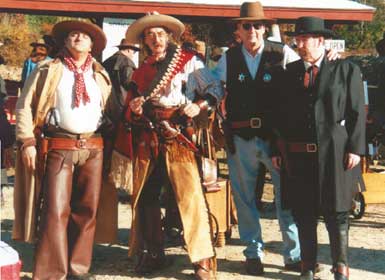 I. B. Jesse (right) with pardners at 2000 Ghost Riders Revenge.