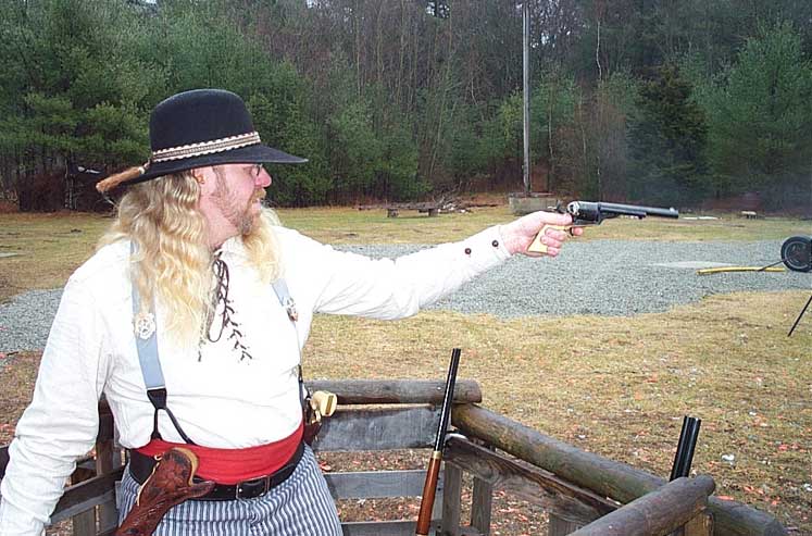 Shooting pistol at Scituate in January 2004.