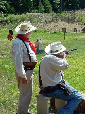 Toledo Kid shooting rifle at Country Pond.