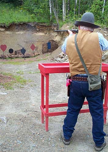 Trooper Thorn during a shotgun stage at Dalton Shoot in late July 2002.