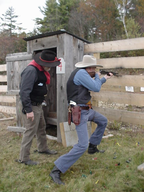 Angus T-Bone Galloway shooting through the fence.