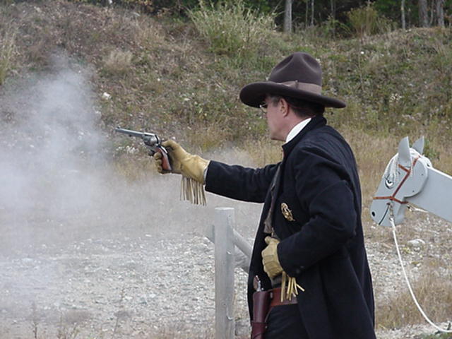 Dakota Joe with pistol ...