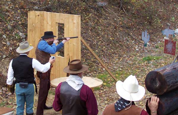 Shooting rifle at 2004 Ghost Riders Revenge.